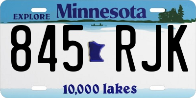 MN license plate 845RJK