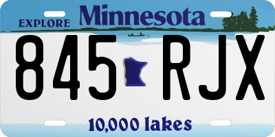 MN license plate 845RJX