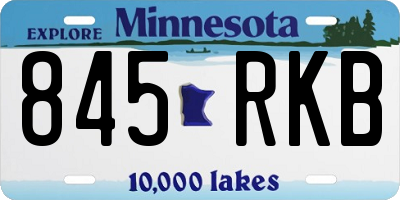 MN license plate 845RKB