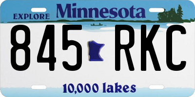 MN license plate 845RKC