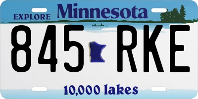 MN license plate 845RKE