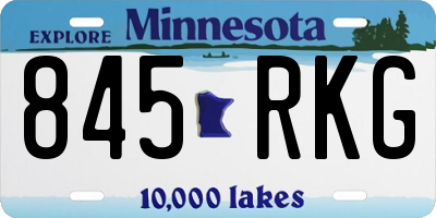 MN license plate 845RKG