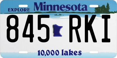 MN license plate 845RKI