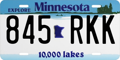 MN license plate 845RKK