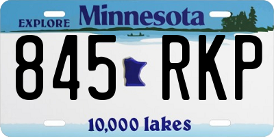 MN license plate 845RKP