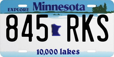 MN license plate 845RKS