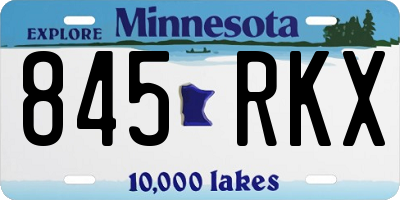 MN license plate 845RKX