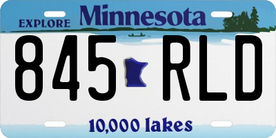 MN license plate 845RLD