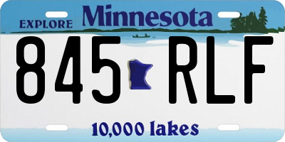 MN license plate 845RLF