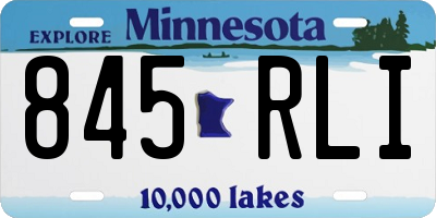 MN license plate 845RLI