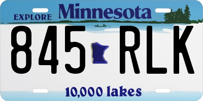 MN license plate 845RLK