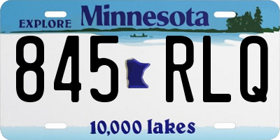 MN license plate 845RLQ