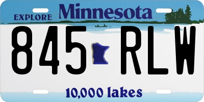 MN license plate 845RLW