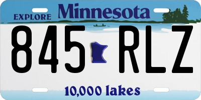 MN license plate 845RLZ
