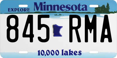 MN license plate 845RMA