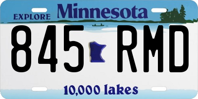 MN license plate 845RMD