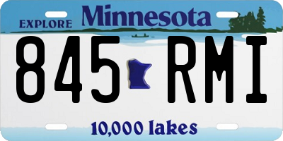 MN license plate 845RMI