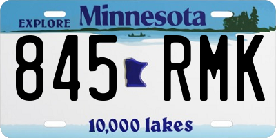 MN license plate 845RMK
