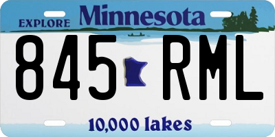 MN license plate 845RML