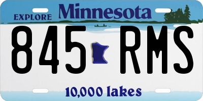 MN license plate 845RMS