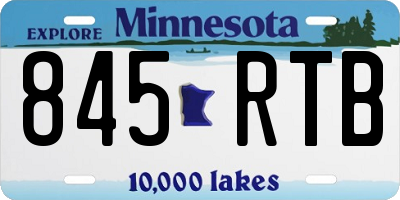 MN license plate 845RTB