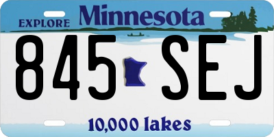 MN license plate 845SEJ