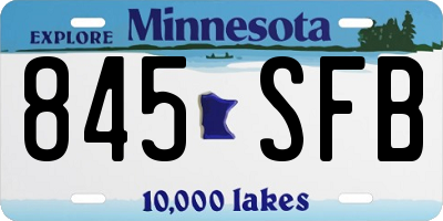 MN license plate 845SFB