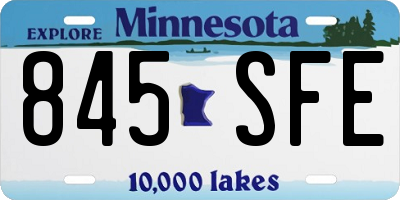 MN license plate 845SFE