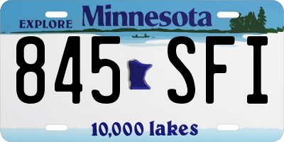 MN license plate 845SFI