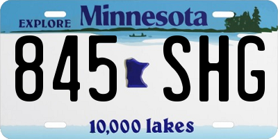 MN license plate 845SHG