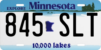 MN license plate 845SLT