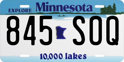 MN license plate 845SOQ
