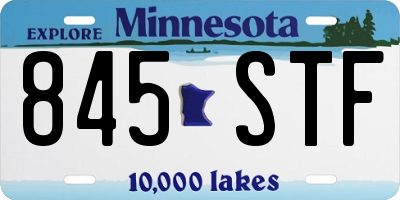 MN license plate 845STF