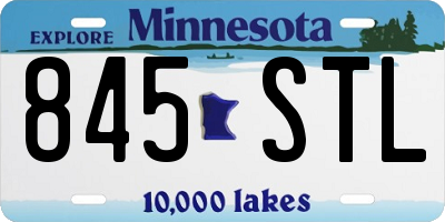 MN license plate 845STL