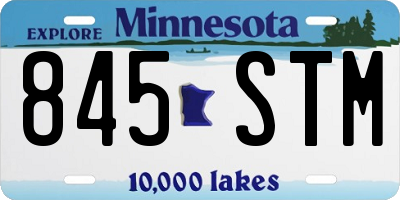 MN license plate 845STM