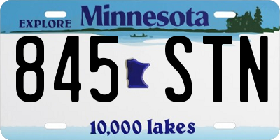 MN license plate 845STN