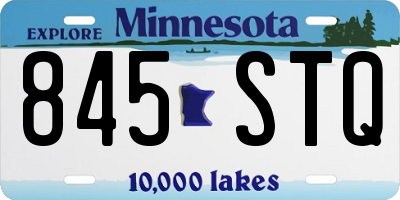 MN license plate 845STQ