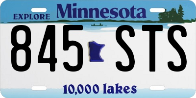 MN license plate 845STS