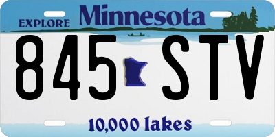 MN license plate 845STV