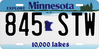 MN license plate 845STW