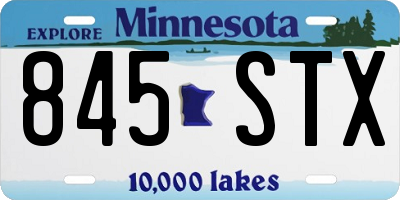 MN license plate 845STX