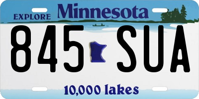 MN license plate 845SUA