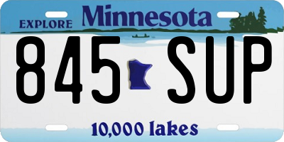 MN license plate 845SUP