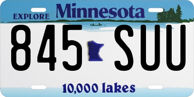 MN license plate 845SUU