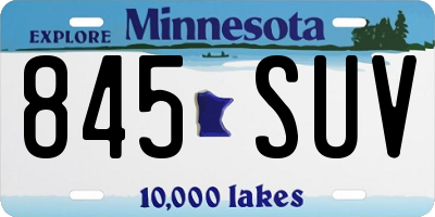 MN license plate 845SUV
