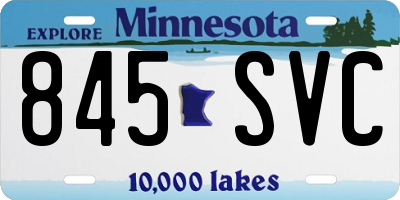 MN license plate 845SVC
