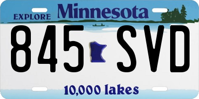 MN license plate 845SVD