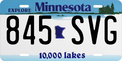 MN license plate 845SVG