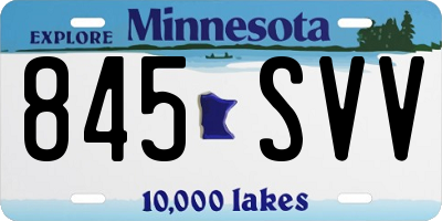 MN license plate 845SVV