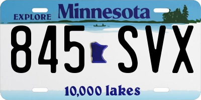 MN license plate 845SVX